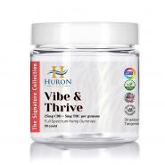 Huron Hemp - Gummies - Vibe & Thrive - 5:1 FSO - Strawberry & Tangerine 30ct